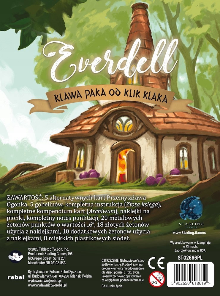 Rozšírenie spoločenskej hry pre Everdell: Klawa paka od Klik Klaka Rebel